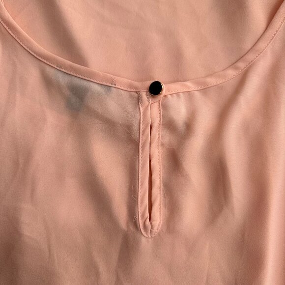 Sami & Jo Plus Size Sleeveless Blush Pink Top Pearl Accent Keyhole Neckline 1X - Picture 9 of 9